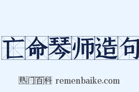 亡命琴师造句是什么意思的图片